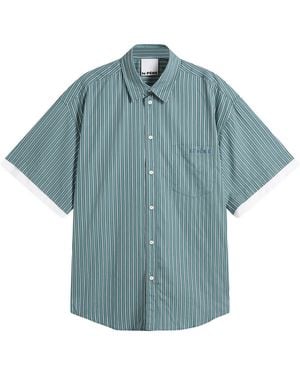 le PERE Double Shorts Sleeve Shirt - Blue