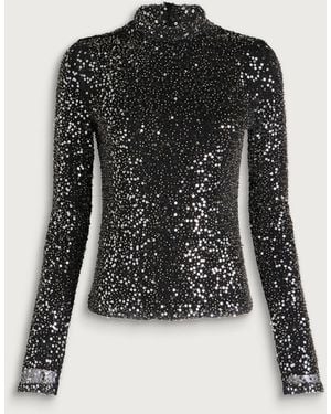 Isabel Marant Étoile Lou Sequin Long Sleeve Top - Black