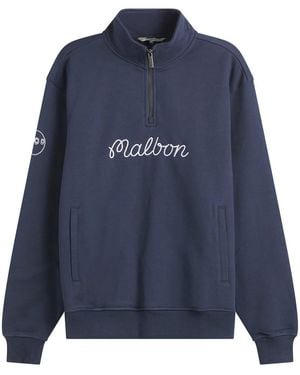 Malbon Collegiate Quarter-Zip Sweatshirt - Blue