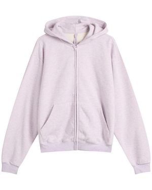 Skims Cotton Fleece Classic Zip Up Hoodie - Purple