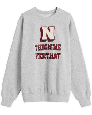 thisisneverthat Cross Stitched Crew Sweatshirt - Grey