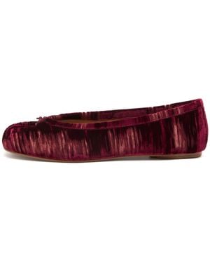 Maison Margiela Tabi Velvet New Ballerina - Red
