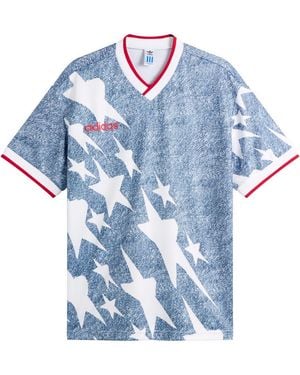 adidas Denim Graphic Jersey Top - Blue