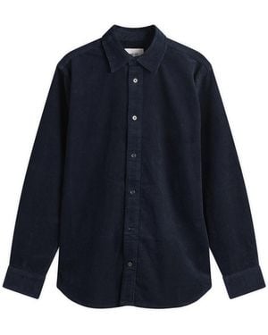 NN07 Colby Corduroy Overshirt - Blue