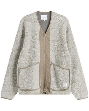 Norse Projects Otto Sherpa Wool Fleece Jacket - Gray
