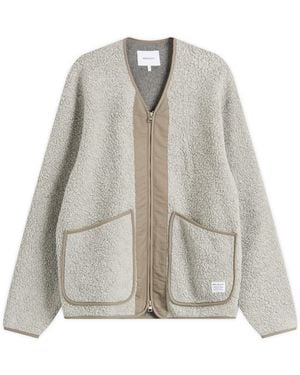 Norse Projects Otto Sherpa Wool Fleece Jacket - Grey