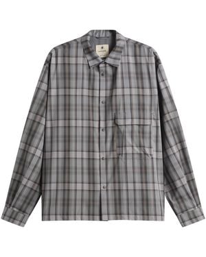 Snow Peak Fade Check Breezy Shirt - Grey
