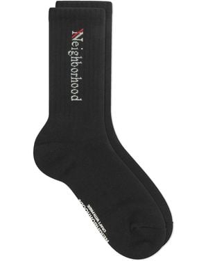 Neighborhood Logo Socks - Black