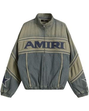 Amiri Sport Denim Track Jacket - Gray