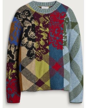 Dries Van Noten Matadi Patchwork Sweater - Blue