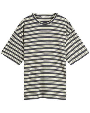 YMC Triple Jacquard Stripe T-Shirt - Gray