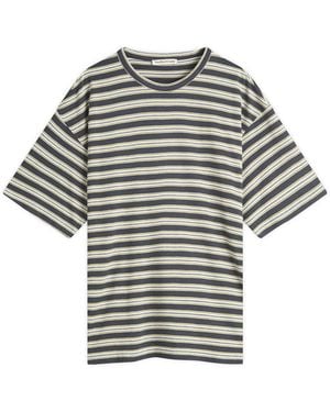 YMC Triple Jacquard Stripe T-Shirt - Gray