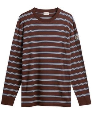 Moncler Stripe Knitted Jumper - Brown