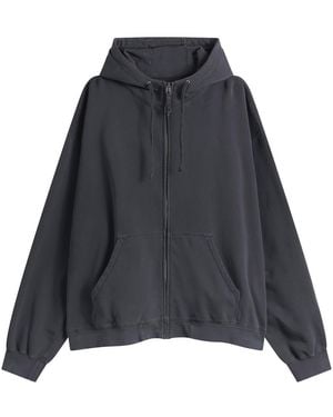 Maison Margiela Numbers Oversized Zip Hoodie - Black