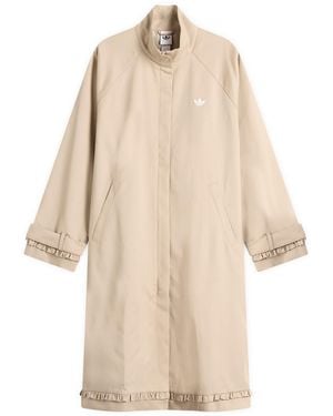 adidas Pleated Firebird Coat - Natural