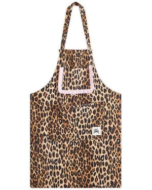 Damson Madder Valerie Leopard Apron - Metallic