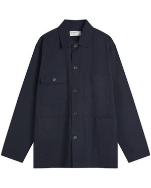 Universal Works Military Shirting Dockside Overshirt - Blue