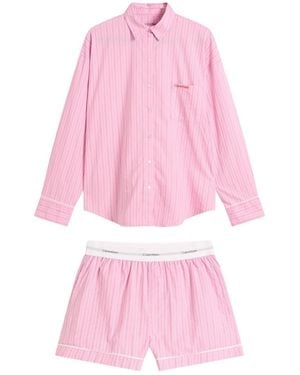 Calvin Klein Cotton Poplin Pyjama Set - Pink