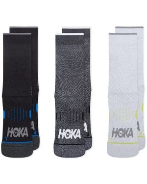 Hoka One One U Crew Run Sock 3-Pack - Blue