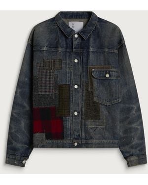 Junya Watanabe Custom Patchwork Denim Jacket - Black