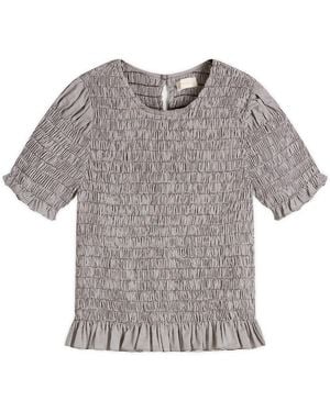 Faithfull the Brand Edda Gingham Top - Grey