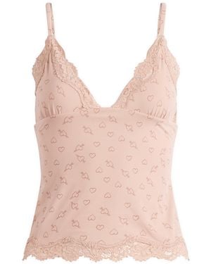 Skims Fits Everybody Lace Triangle Cami - Pink