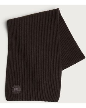 Canada Goose Cashmere Blend Rib Scarf - Black