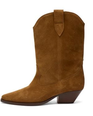 Isabel Marant Duerto Suede Cowboy Boots - Brown