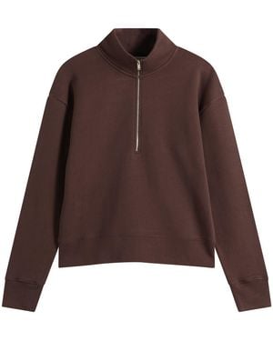 Studio Nicholson Thalen Quarter Zip Jumper - Brown