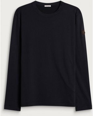 Moncler Cotton Long Sleeve T-Shirt - Blue
