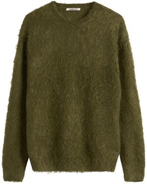 AURALEE Mohair Knit Pullover - Green