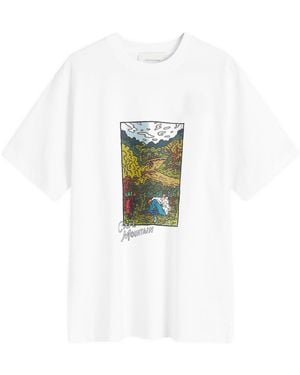 Cafe Mountain Scenic Cycle T-Shirt - White