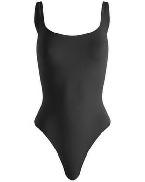 Skims Fits Everybody Square Neck Bodysuit - Black
