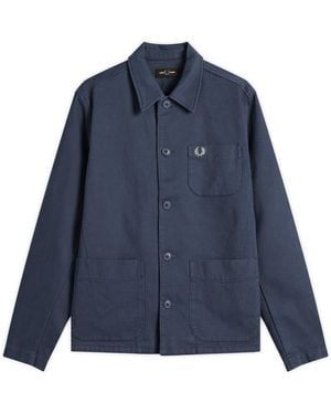 Fred Perry Bedford Corduroy Overshirt - Blue