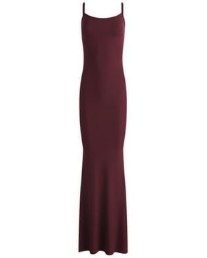 Skims Soft Lounge Long Slip Dress - Purple