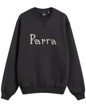 by Parra Weird Trad Logo Crew Sweatshirt - Black