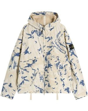 Stone Island Scan Camo Stretch Ripstop-Ovd Short Parka - Multicolour
