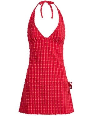 Peachy Den Cindy Halter Skort Dress - Red