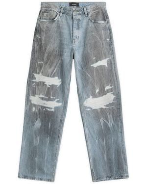 NAHMIAS Thrashed Baggy Jeans - Blue