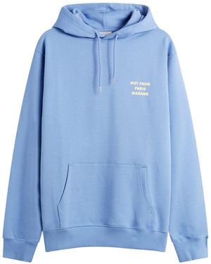 Drole de Monsieur Slogan Hoodie - Blue