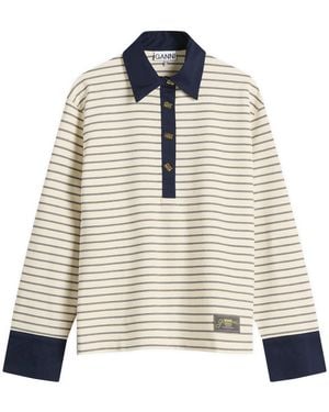 Ganni Single Piquet Jersey Polo - Multicolour