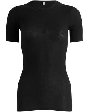 Baserange Heart Short Sleeve T-Shirt - Black