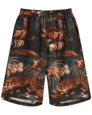 Endless Joy Leopard Jungle Shorts - Multicolour