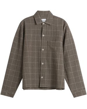 MKI Miyuki-Zoku Seersucker Check Box Dress Shirt - Green