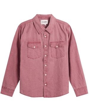 Corridor NYC Pigment Dye Canvas Shirt - Pink