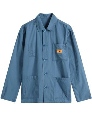 Service Works Poplin Printed Chore Shirt - Blue