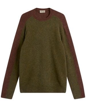 Forét Alpine Conrast Crew Neck Sweater - Green
