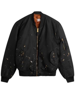 Mastercraft Union Washed Nylon Bomber Jacket - Black
