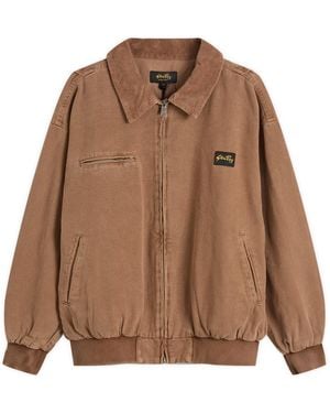 Stan Ray Roughneck Collared Bomber Jacket - Brown