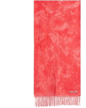 Acne Studios Canada Narrow Tie Dye Scarf - Red